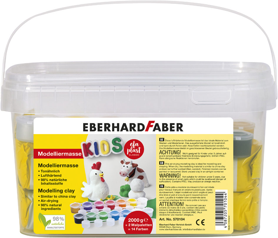 EBERHARD FABER Pâte à modeler EFA plast KIDS + peintures