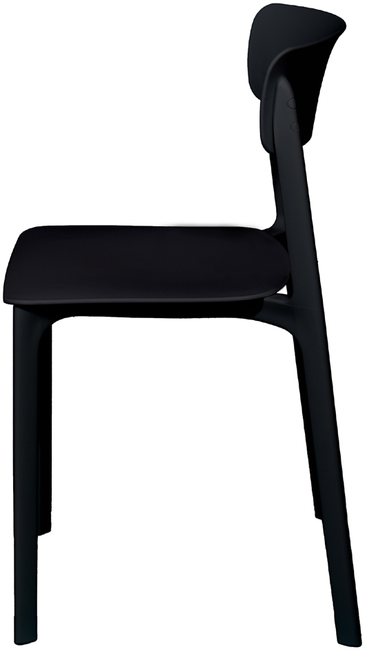 Chaise visiteur d'extérieur OTHO, noir