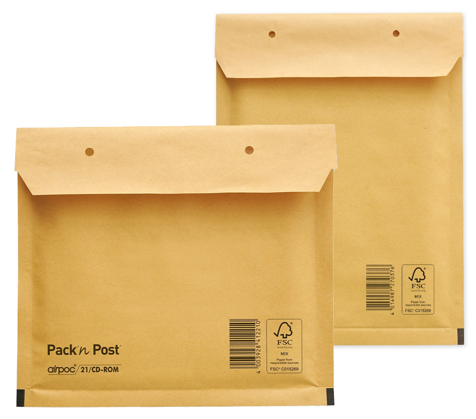MAILmedia Pochettes d'expédition matelassées, typ 12/B, brun