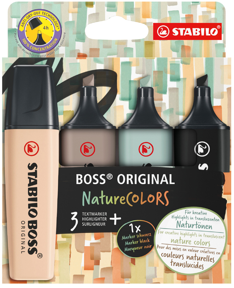 Surligneur BOSS® ORIGINAL NatureCOLORS - étui de 4 (55500850)