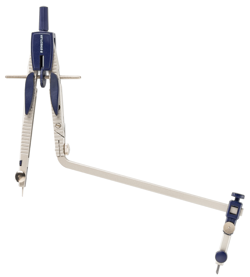 STAEDTLER Compas à réglage rapide 553 02, bouton mécanique