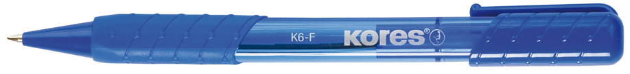 Kores stylo à bille rétractable jetable K-PEN K6, F, noir