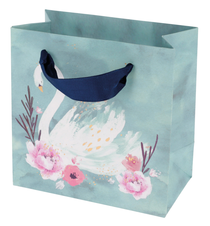 SUSY CARD Sac cadeau 'Swan lake light blue'