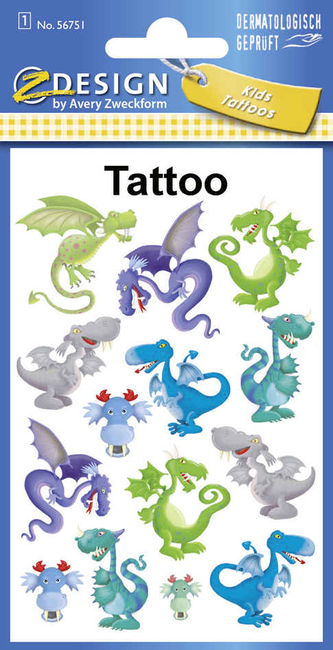 ZDesign KIDS Tatouages 'dragons', coloré
