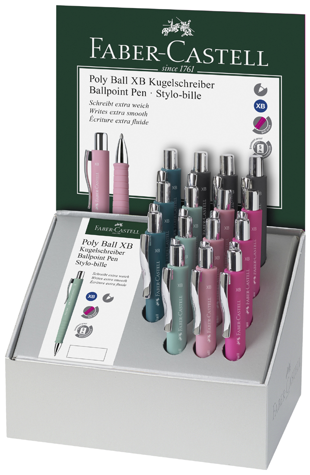 FABER-CASTELL Stylo-bille POLY BALL XB, présentoir