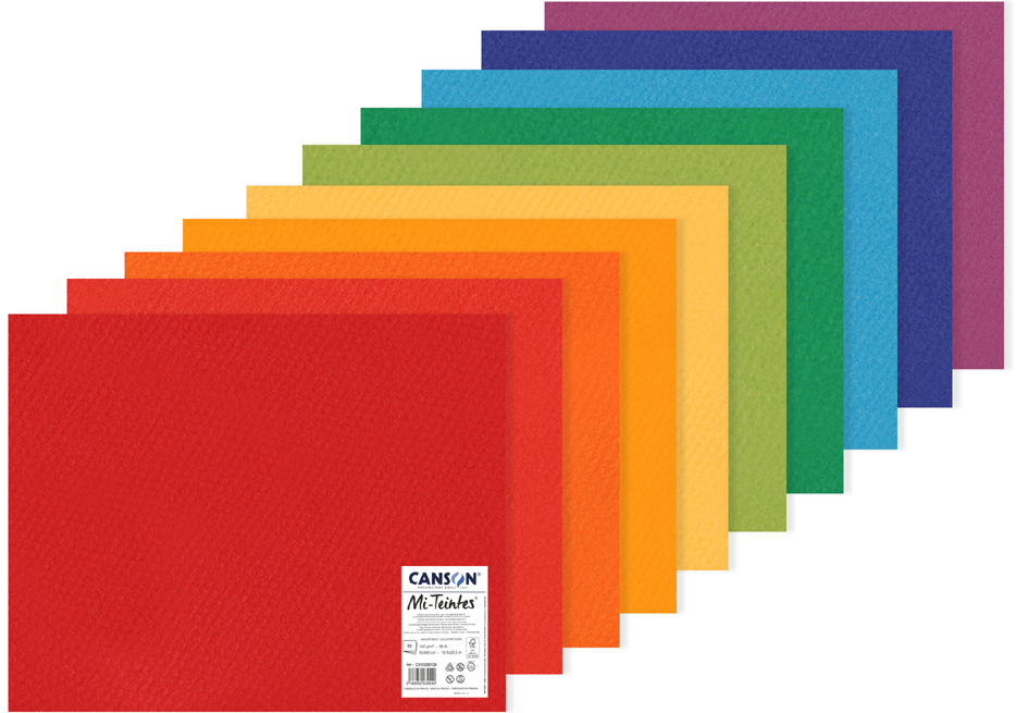 CANSON Papier dessin Mi-Teintes, 500 x 650 mm, assorti