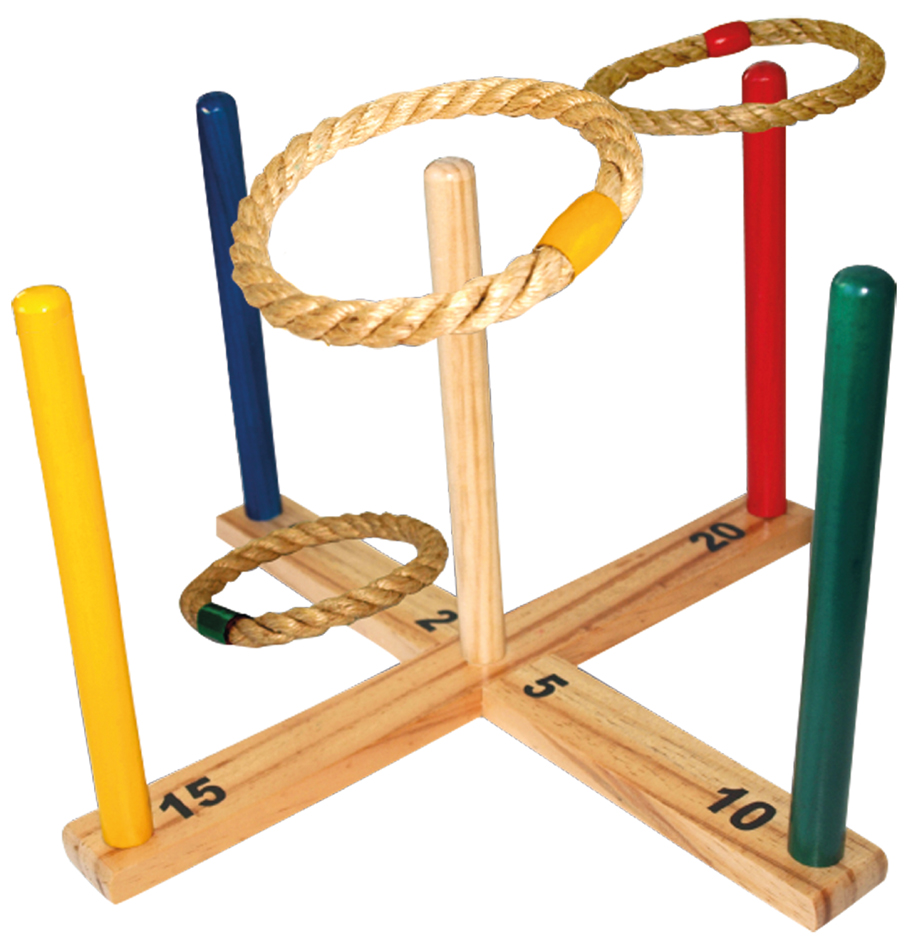 SCHILDKRÖT Jeu de lancer d'anneau 'Ring Toss', en bois