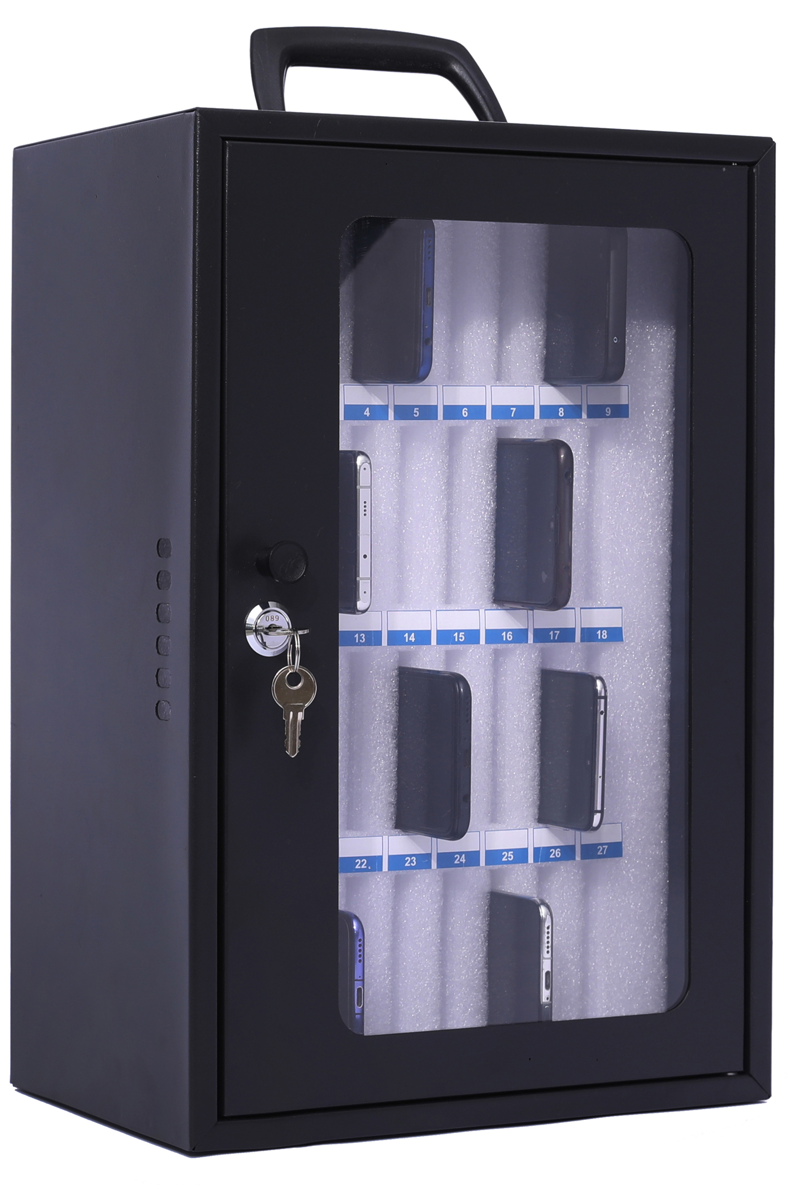 pavo Armoire pour smartphones, pour 36 smartphones, gris