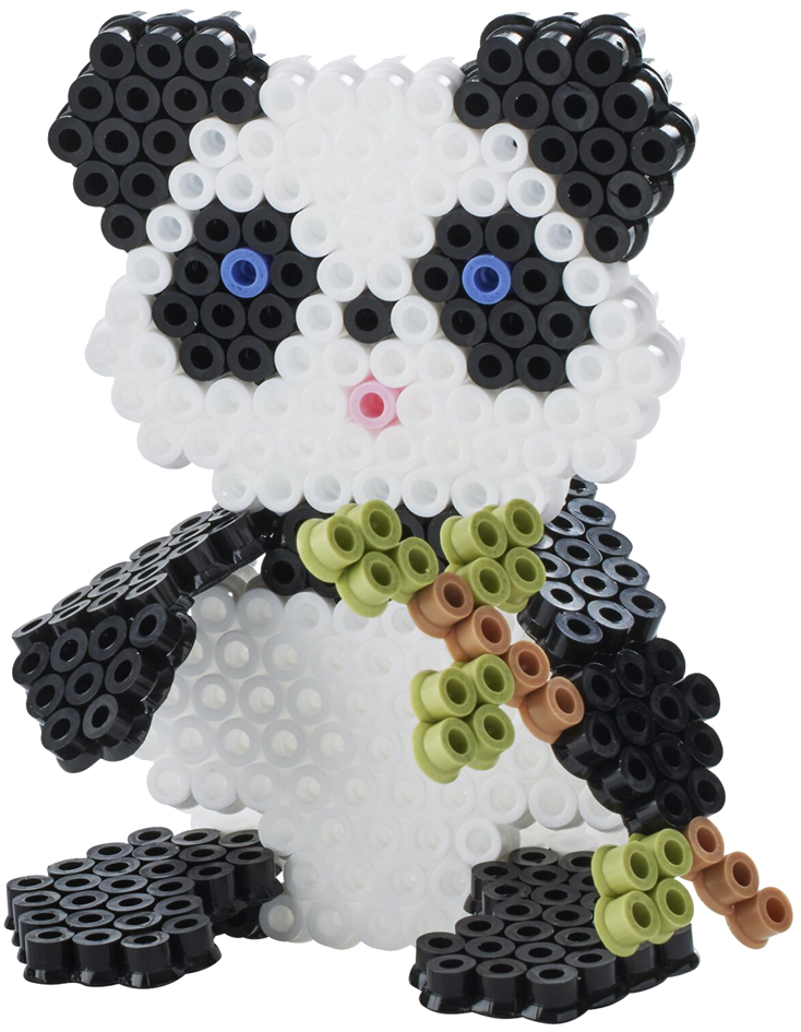 Visuel de référence : perles à repasser midi 3D "Panda"