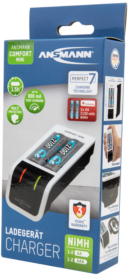 Visuel de référence : Chargeur rapide Comfort Mini, emballage