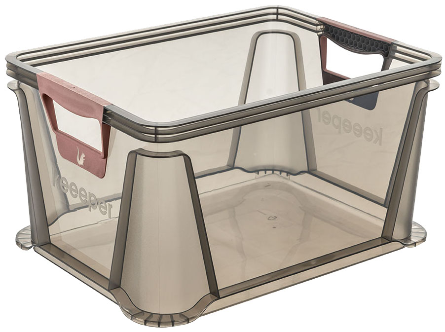keeeper Boîte de rangement 'luis', 20 L, gris translucide