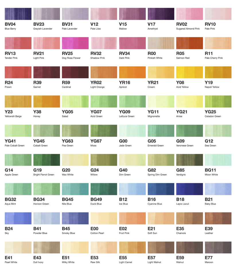 aperçu des couleurs