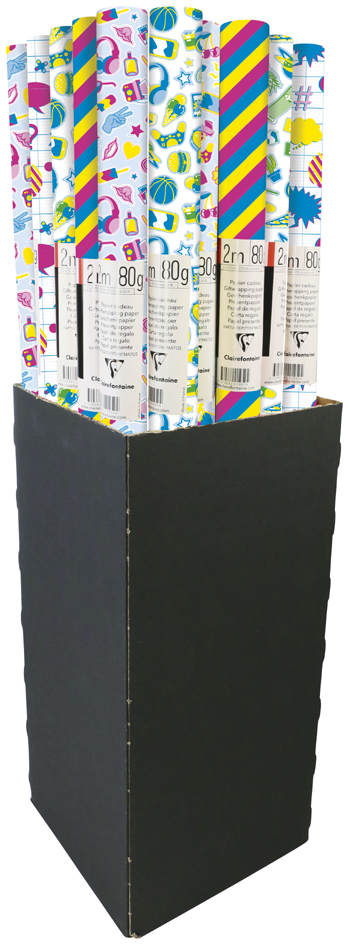 Clairefontaine Papier cadeau 'Pep's', en présentoir