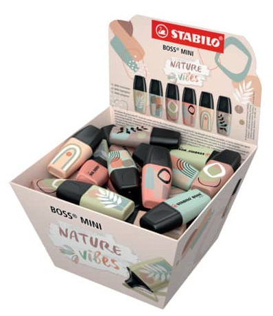 STABILO Surligneur BOSS MINI Naturevibes, présentoir de 50