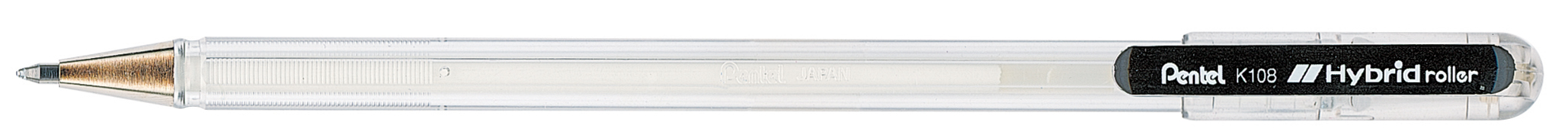 Pentel Stylo roller à encre gel Hybrid roller K108, blanc