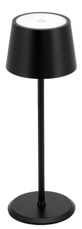 Securit Lampe de table LED rechargeable MONTE CARLO, noir