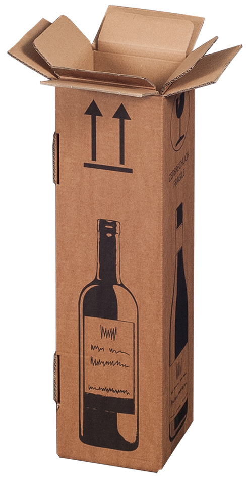 Cartons d'expédition de bouteilles