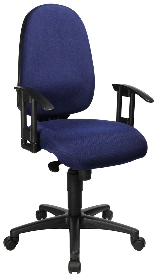 Fauteuil de bureau "Syncro Pro 5", bleu avec accoudoir type M optionnel