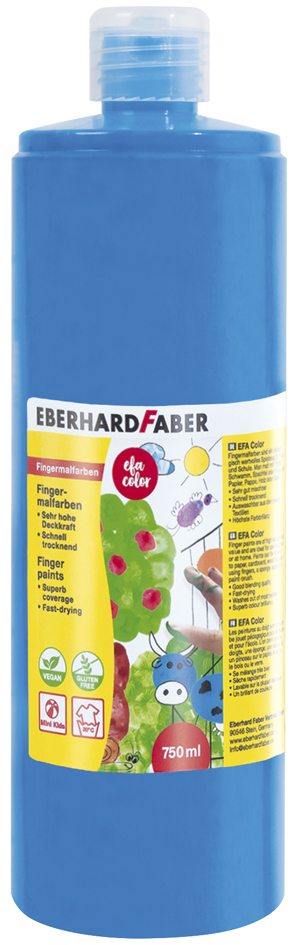 EBERHARD FABER Peinture au doigt EFA Color, bleu phtalo