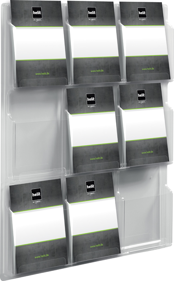 helit Porte-brochures mural 'the clearly', transparent