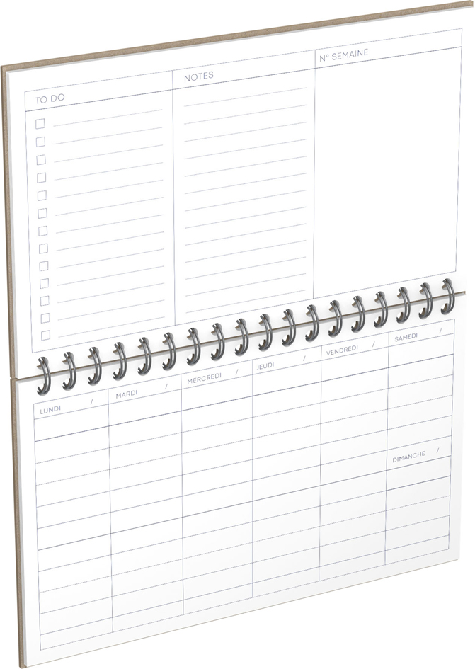 Agenda DESK PLANNER, ouvert