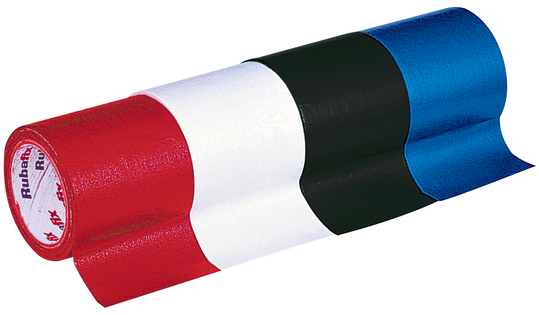 Rubafix Ruban toile, se découpe à la main, plastifié, blanc
