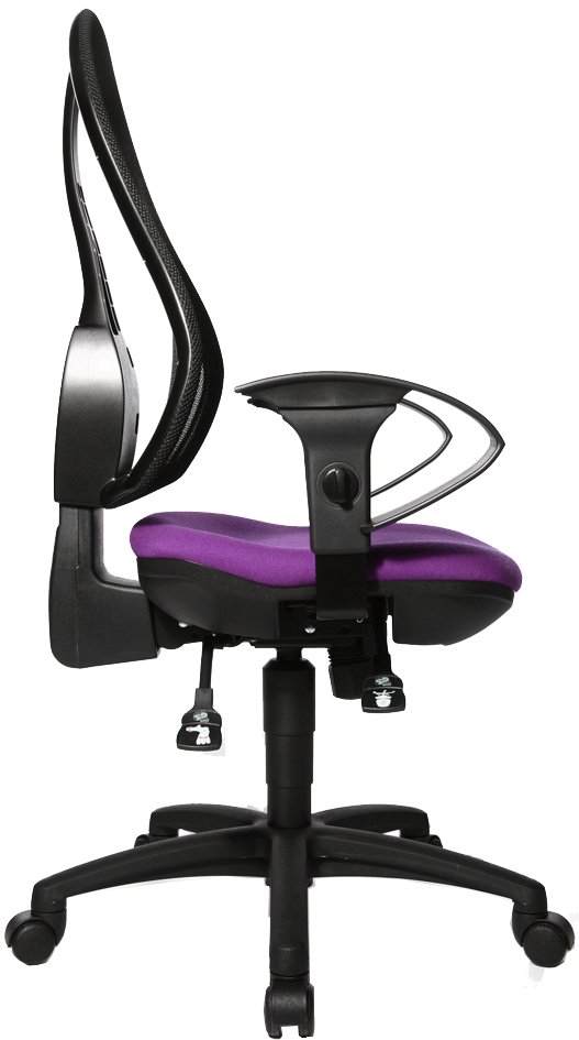 Fauteuil de bureau "Open Point SY", violet avec un accoudoir optionnel type U2