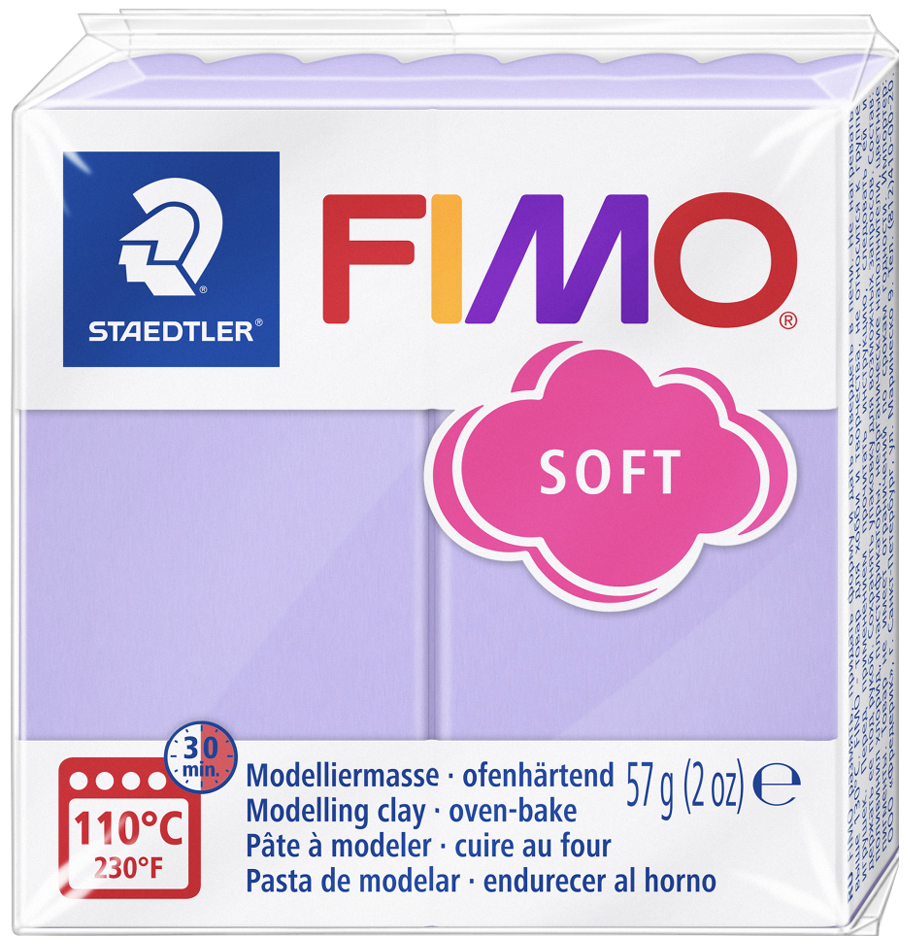 FIMO SOFT Pâte à modeler, à cuire, 57 g, lilas pastel
