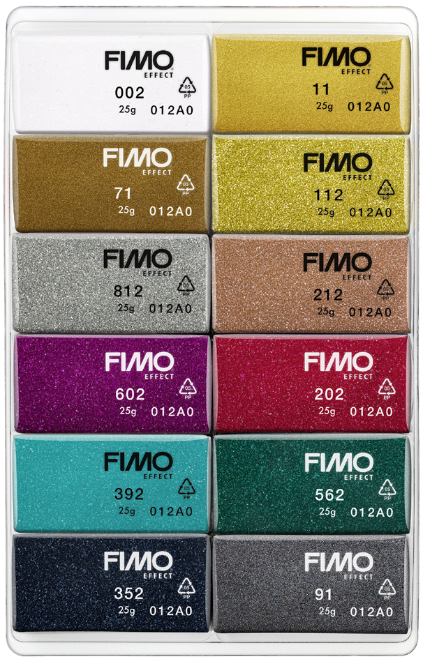 FIMO Set de pâte à modeler 'sparkle', set de 12