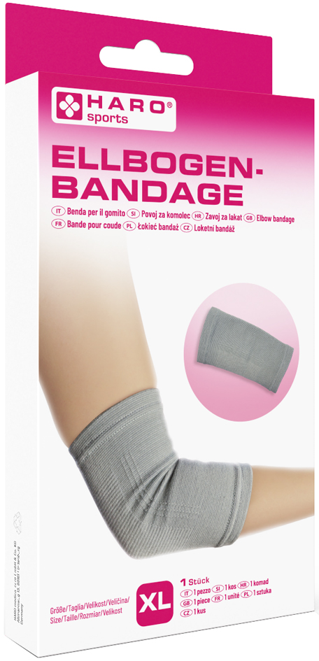 HARO Bandage sportif 'Coude', taille: XL, gris