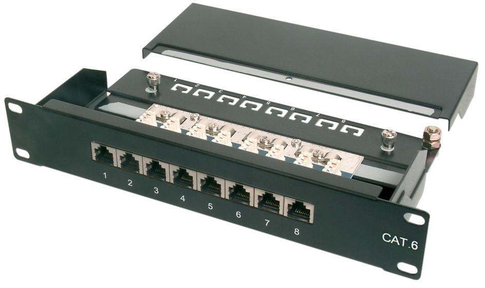 DIGITUS Panneau de brassage 10' cat.6, classe E, 8 x RJ45,