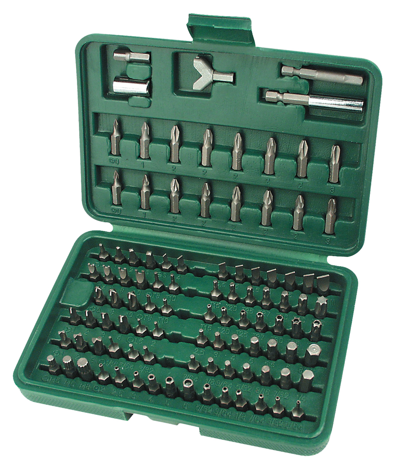 BRÜDER MANNESMANN Jeu d'embouts, 100 pièces, boîte