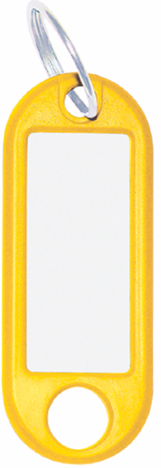 WEDO Porte-clés avec anneau, diamètre: 18 mm, jaune