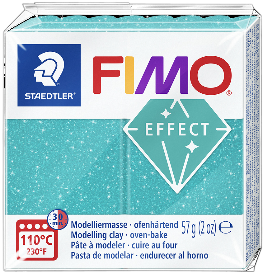 FIMO Pâte à modeler EFFECT, galaxy turquoise, 57 g