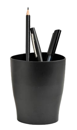 EXACOMPTA Pot à crayons ECOPEN, 1 compartiment, noir