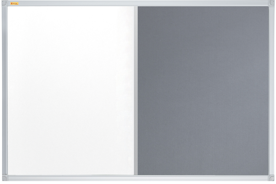 FRANKEN Tableau duo X-tra! Line, (L)1.200 x (H)900 mm, gris