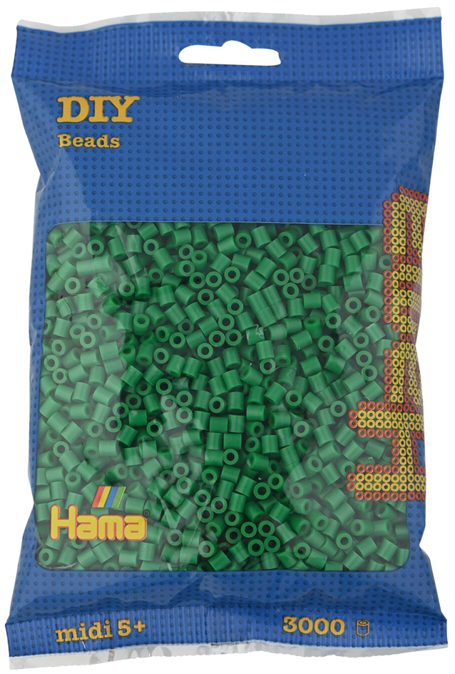 HAMA Perles à repasser midi, sachet de 3.000, vert