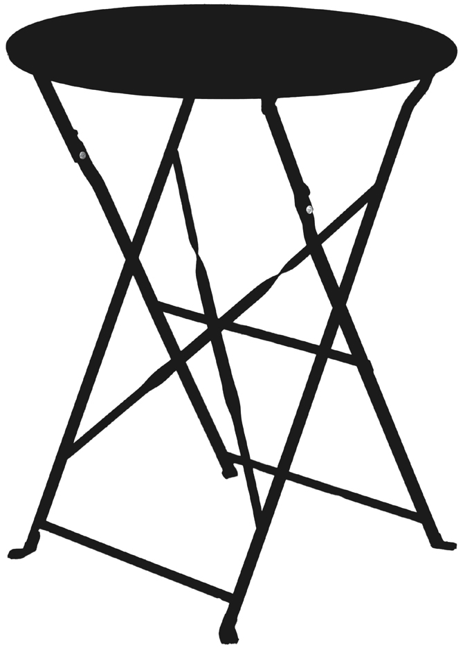 PAPERFLOW Table d'extérieur pliante EDEN, rond, noir