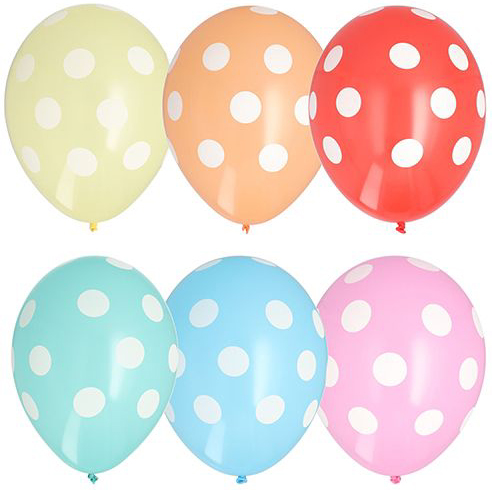 PAPSTAR Ballon de baudruche 'Dots', couleurs assorties