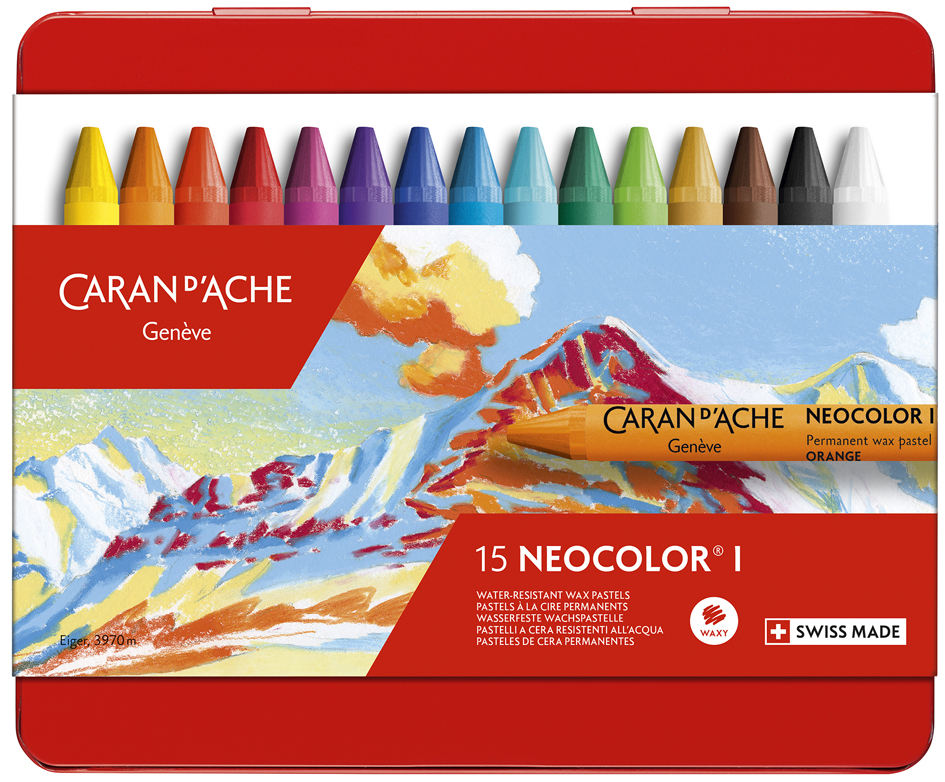 Pastel à la cire NEOCOLOR I, étui de 15