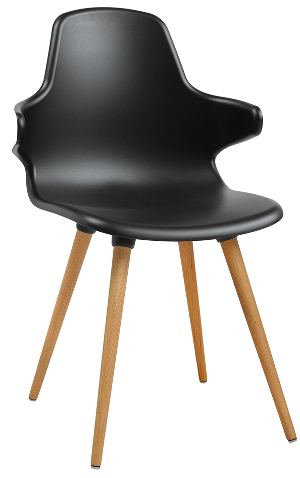 Topstar Chaise visiteur 'T 2020', noir / hêtre