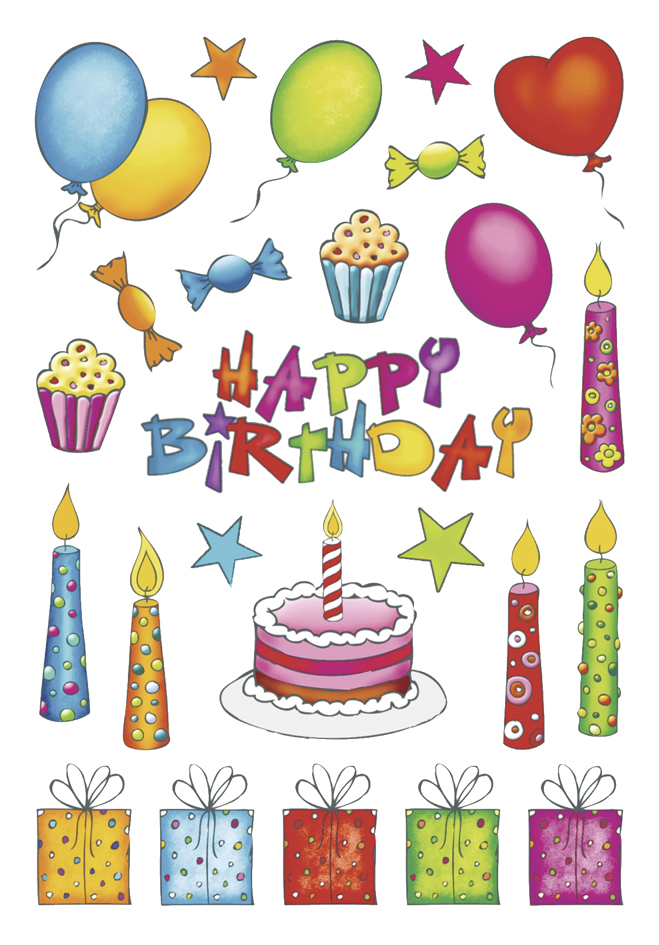 HERMA Sticker DECOR 'anniversaire', scintillant