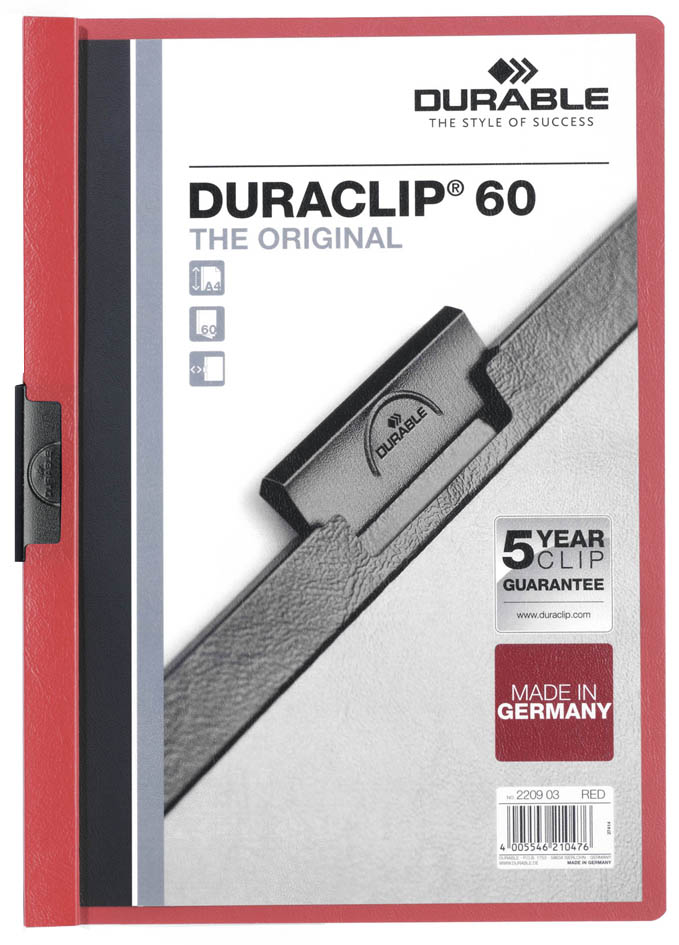 DURABLE Chemise à clip DURACLIP ORIGINAL 60, A4, assorti