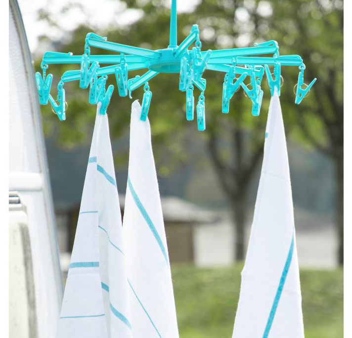 cartrend Séchoir à linge carrousel, avec 18 pinces à linge