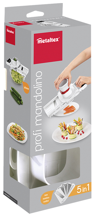 Mandoline professionnelle multi-usage Mandolino, emballage