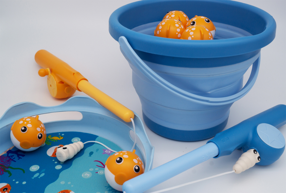 SCHILDKRÖT Pêche à la ligne 'Fishing Game', bleu / orange