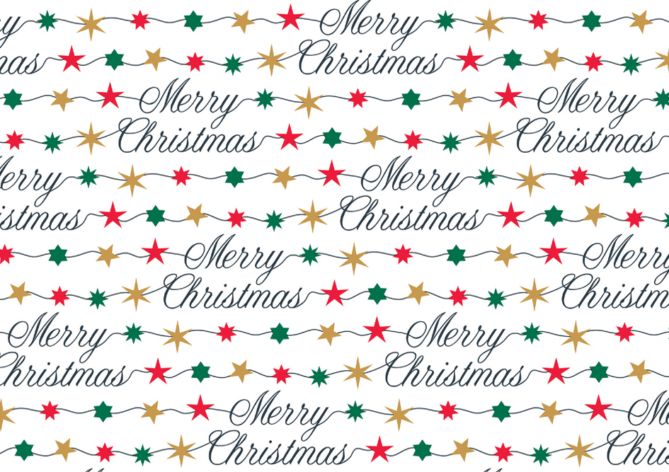 SUSY CARD Papier cadeau de Noël 'guirlande étoilée'