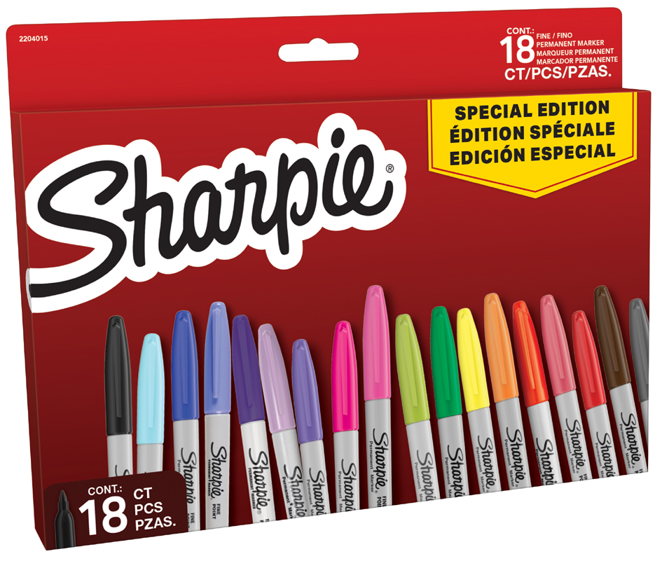 Sharpie Marqueur permanent FINE, BIG PACK de 18 'Red'