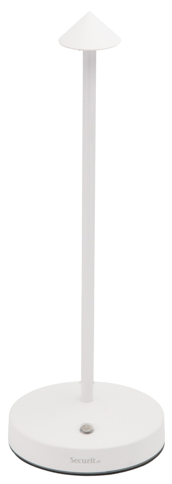 Securit Lampe de bureau LED rechargeable ANGELINA, blanc