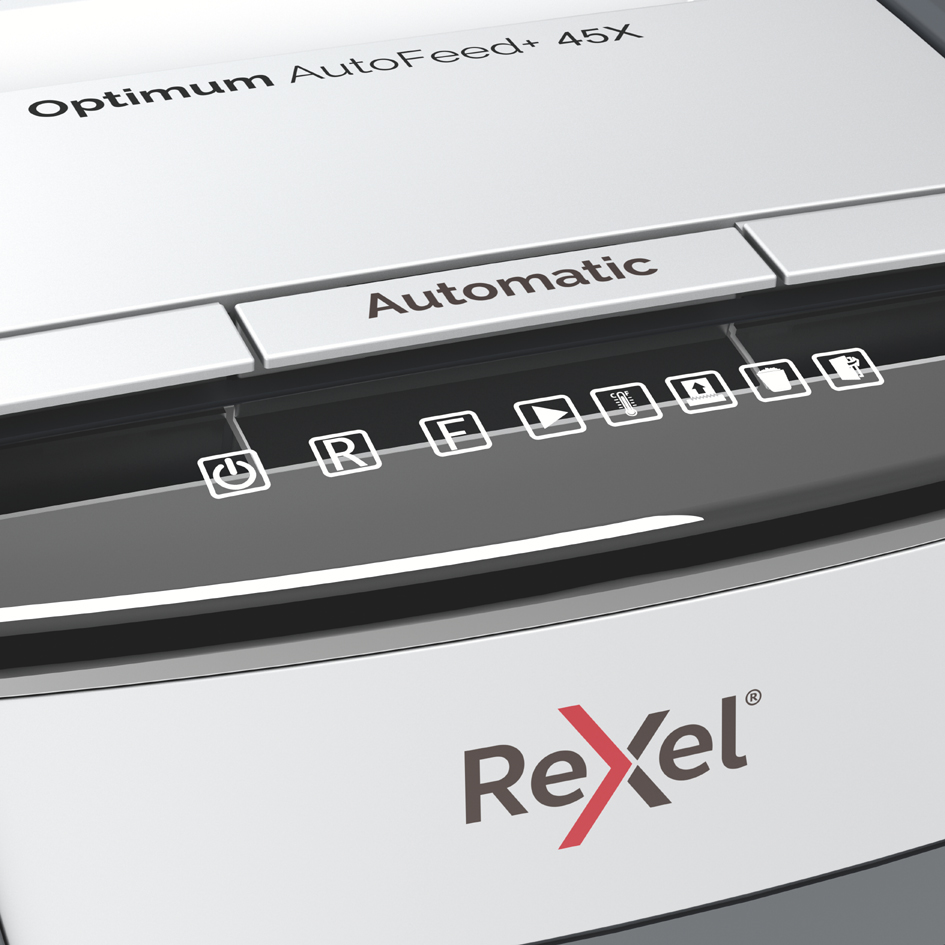 Destructeur de documents Optimum AutoFeed+ 45X, vue d'en haut